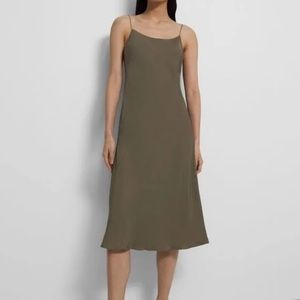 Satin twill midi slip